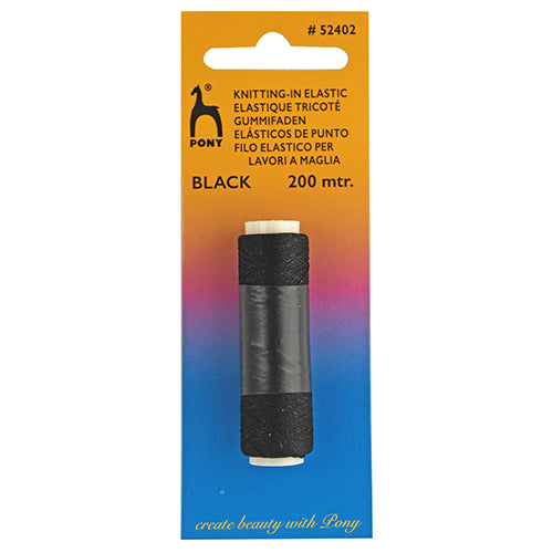 Pony // Black Knitting-in Elastic