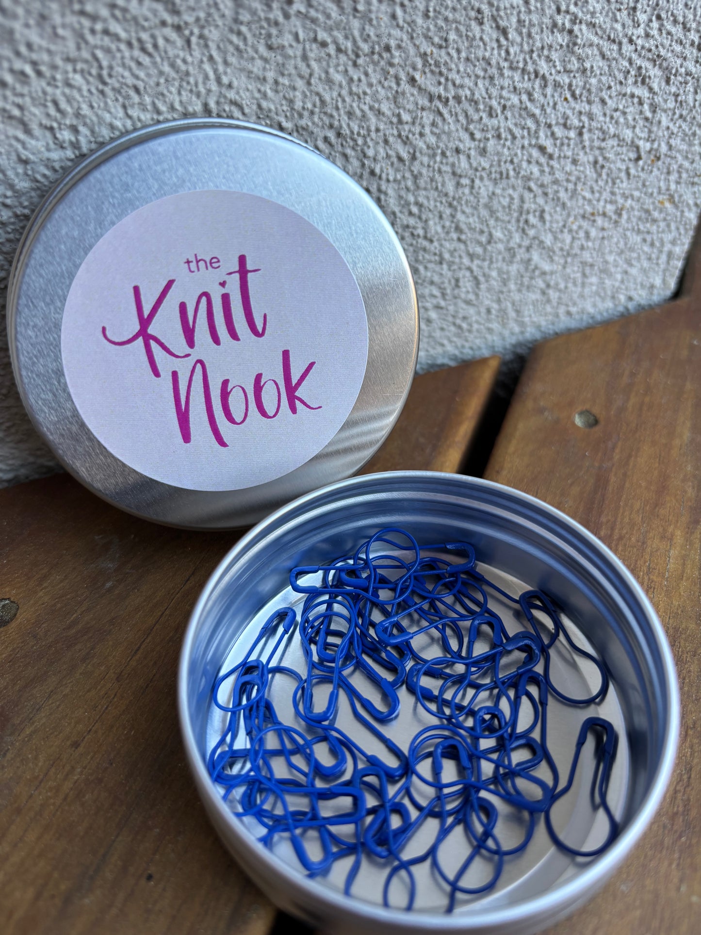 Lightbulb Stitch Markers in Tins