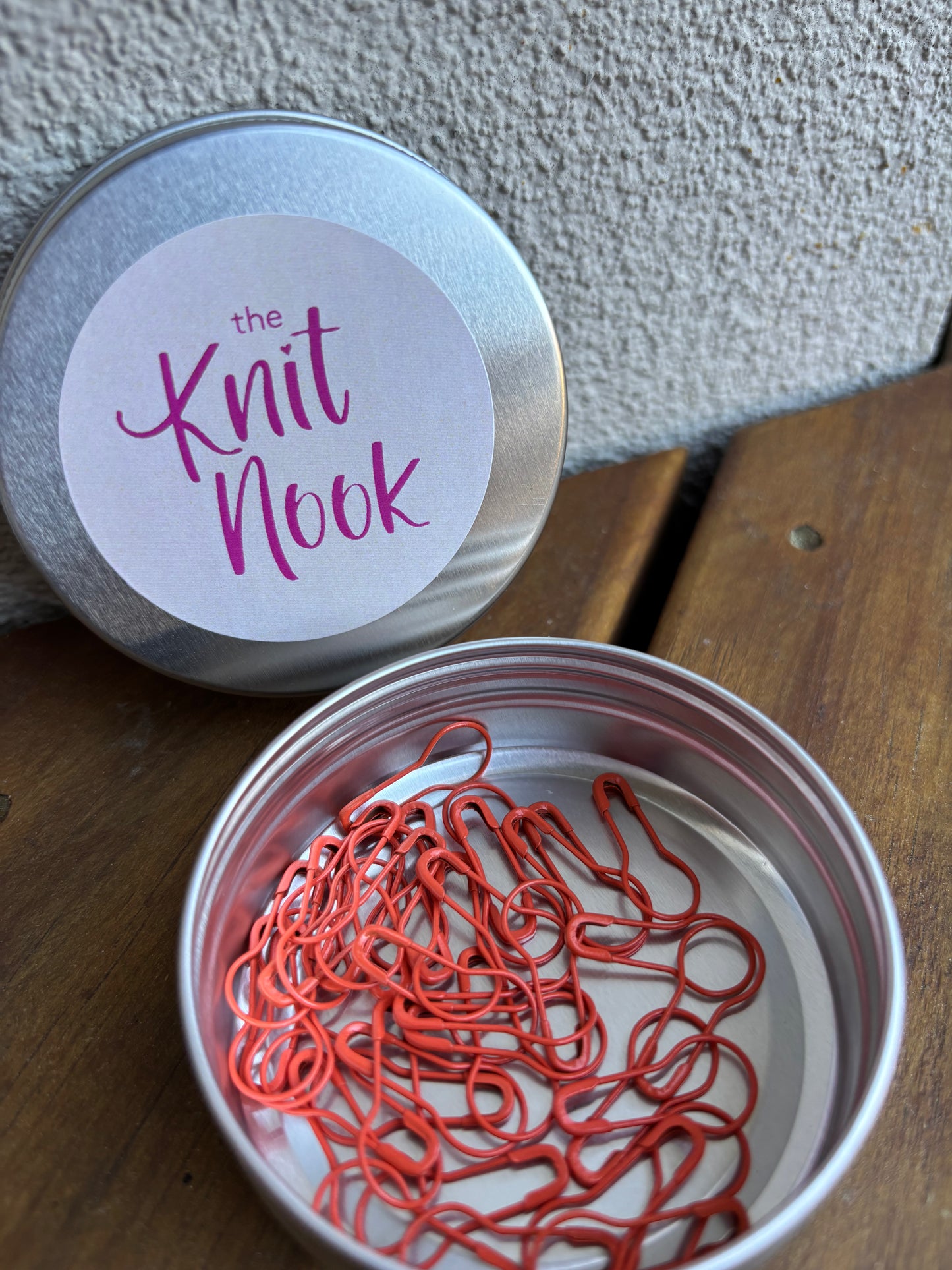 Lightbulb Stitch Markers in Tins