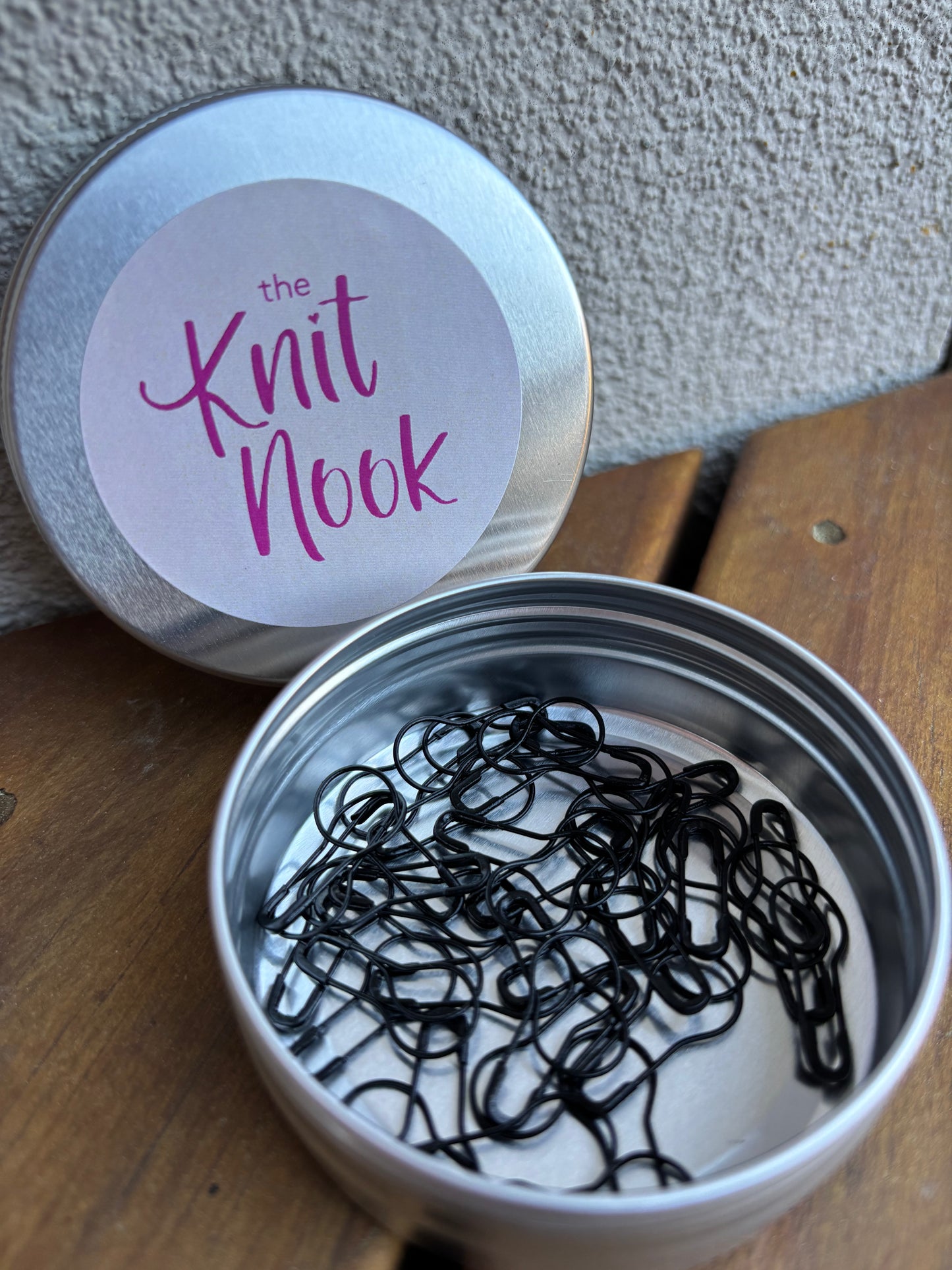 Lightbulb Stitch Markers in Tins