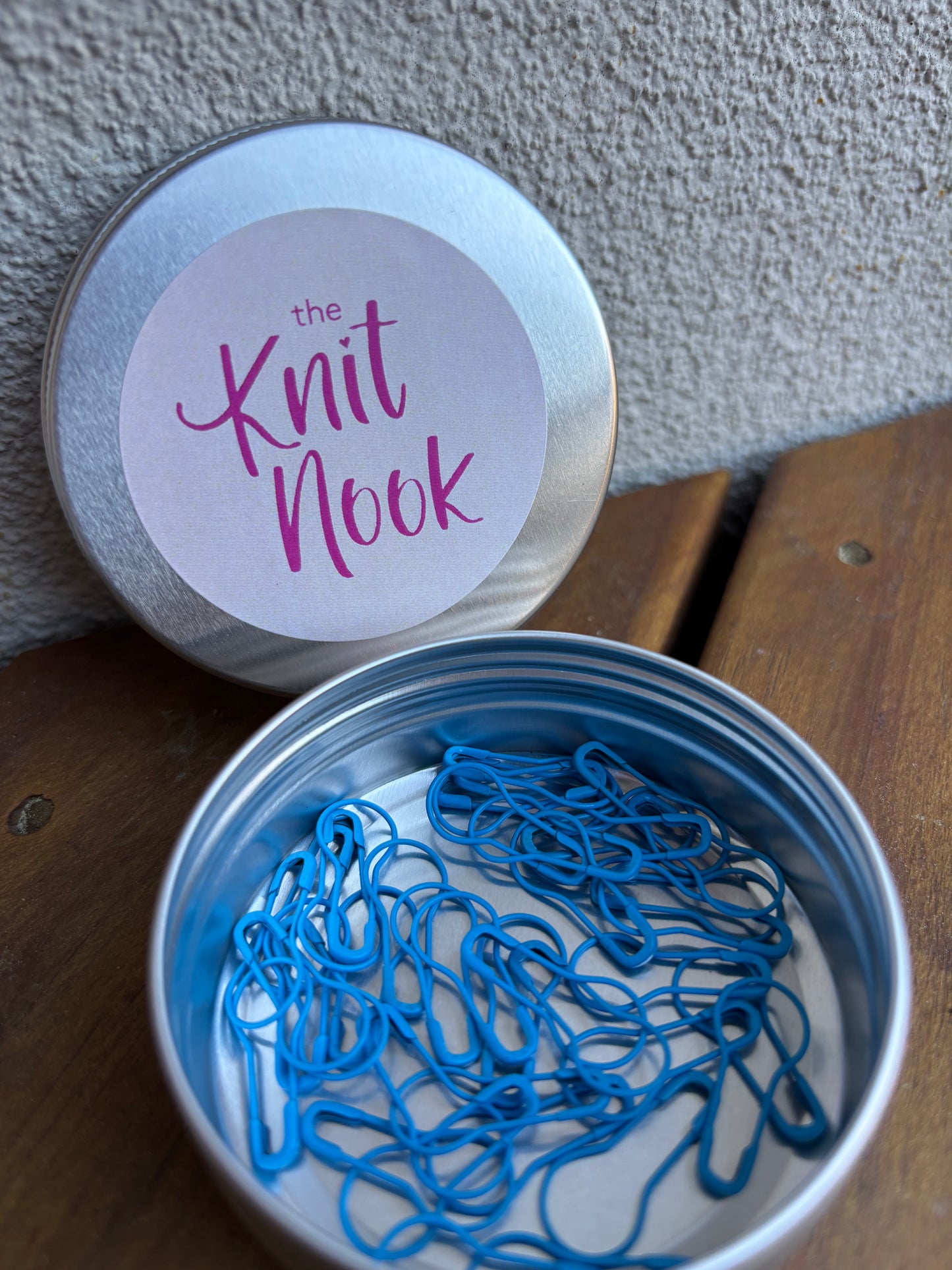 Lightbulb Stitch Markers in Tins