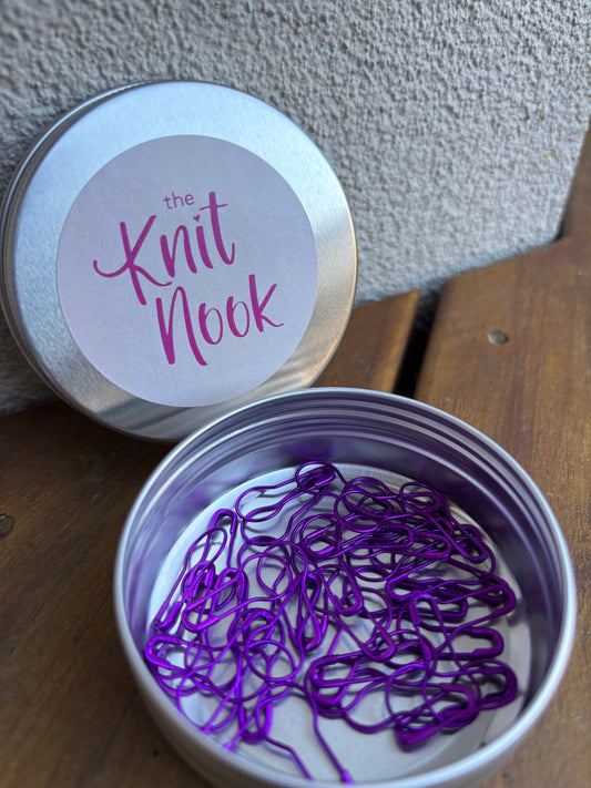 Lightbulb Stitch Markers in Tins