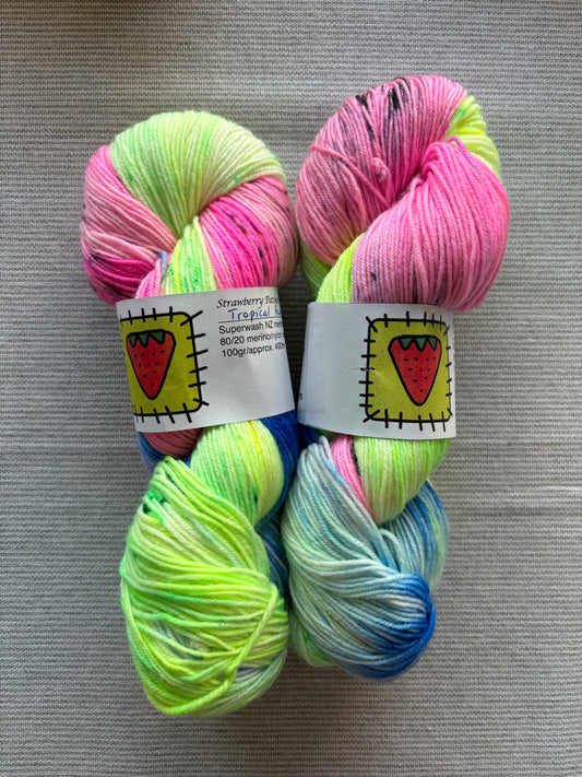 Strawberry Patches Yarn // Tropical Paradise