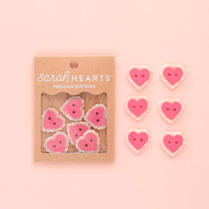 Pink Sweetheart Buttons