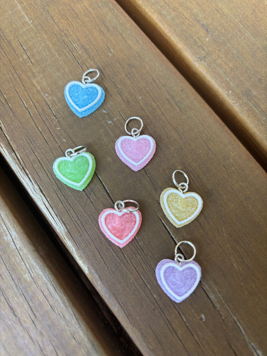 Valentines Day Knitting Stitch Markers - Sugar Hearts