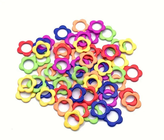 Mix Color Flower Shape Stitch Markers