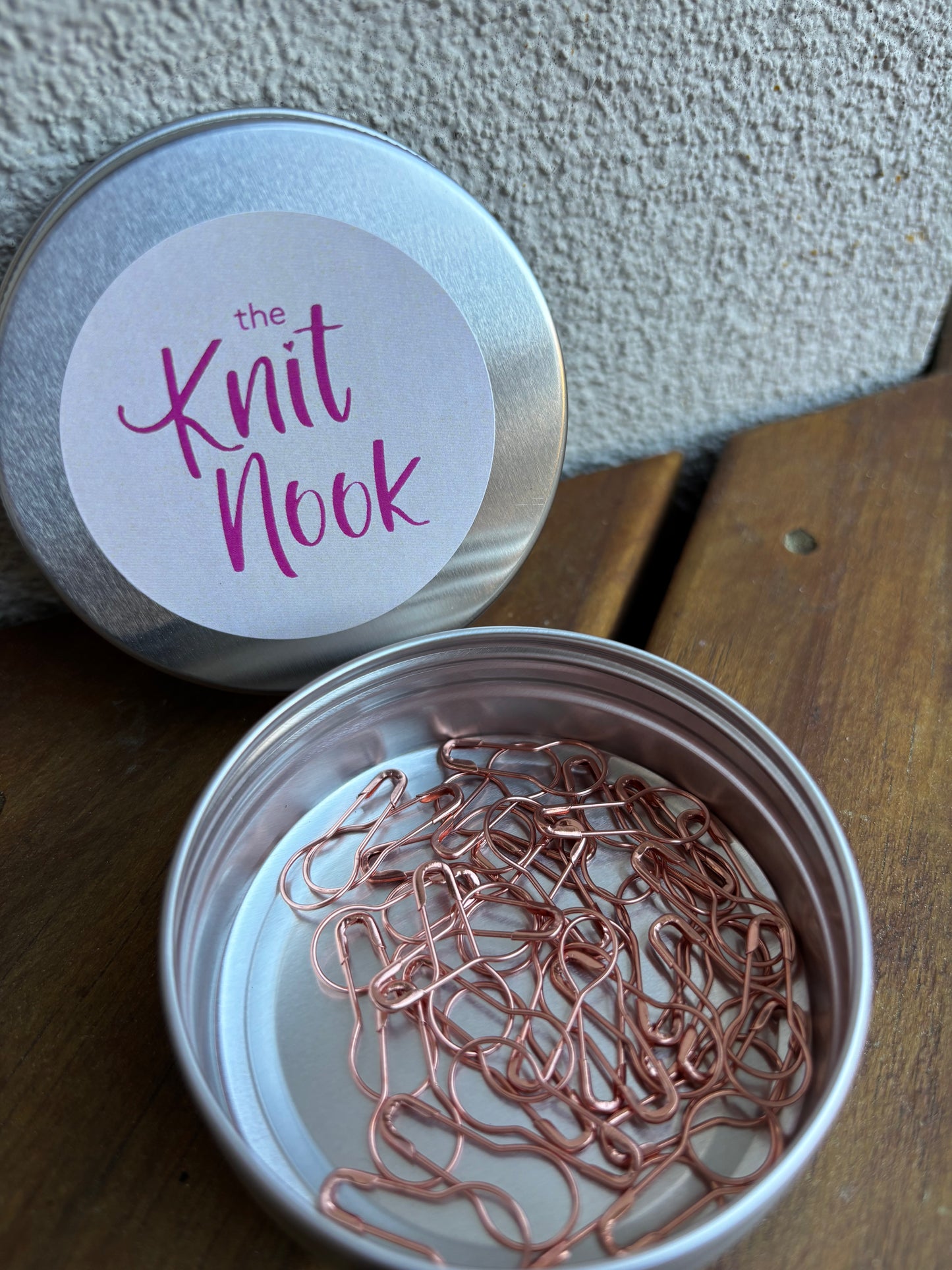 Lightbulb Stitch Markers in Tins