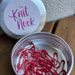 Lightbulb Stitch Markers in Tins