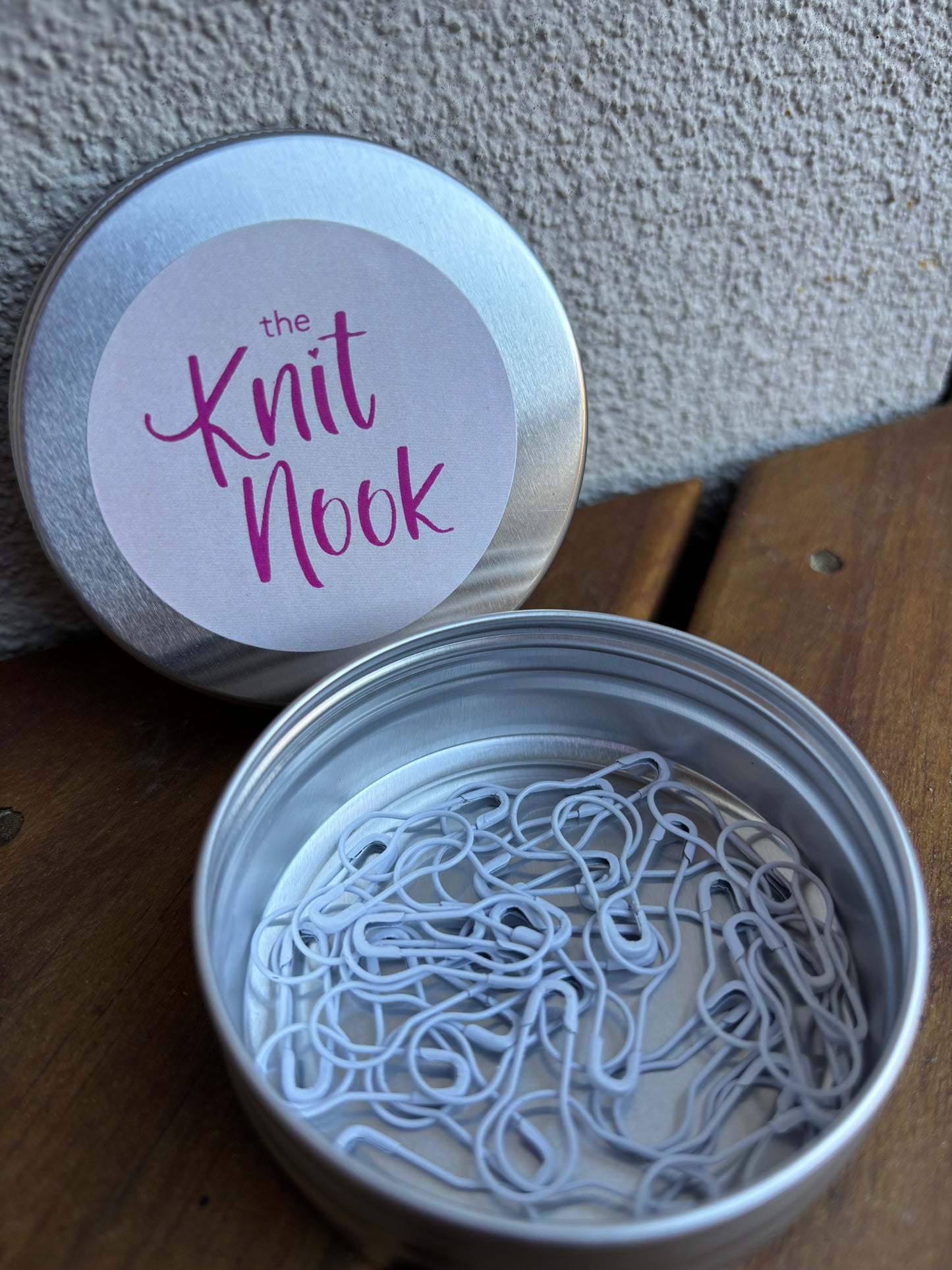Lightbulb Stitch Markers in Tins