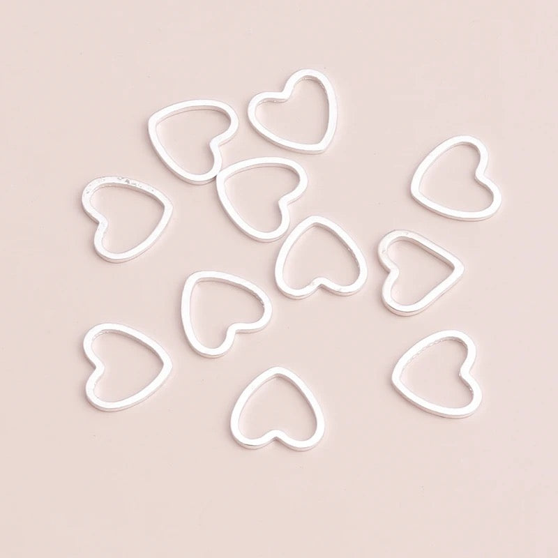 Small Silver Heart Stitch Markers