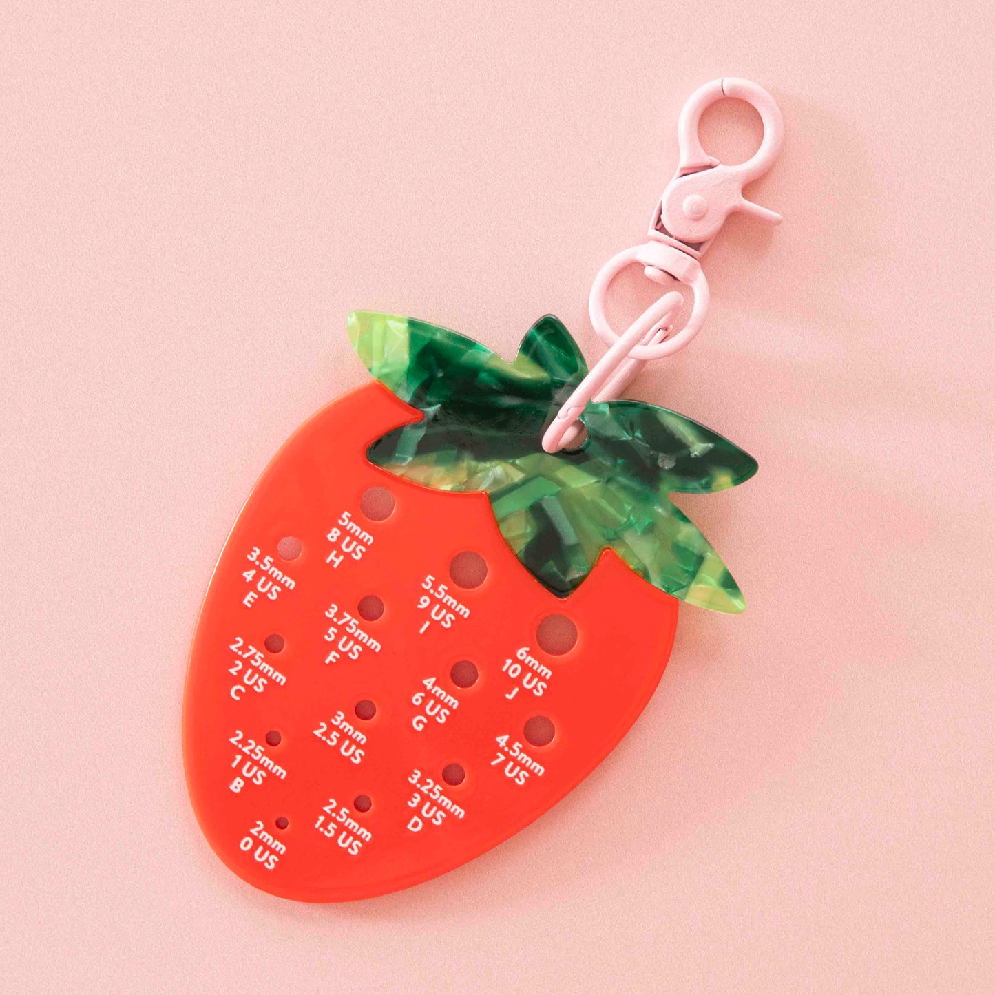 Strawberry Needle Gauge Bag Charm